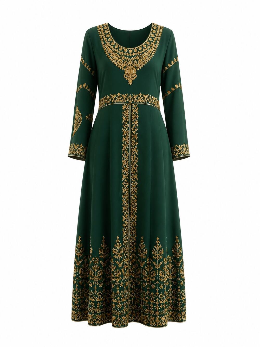 Long Green Princess Dress Fiona 3X Gold Mythical Medieval Costume renaissance
